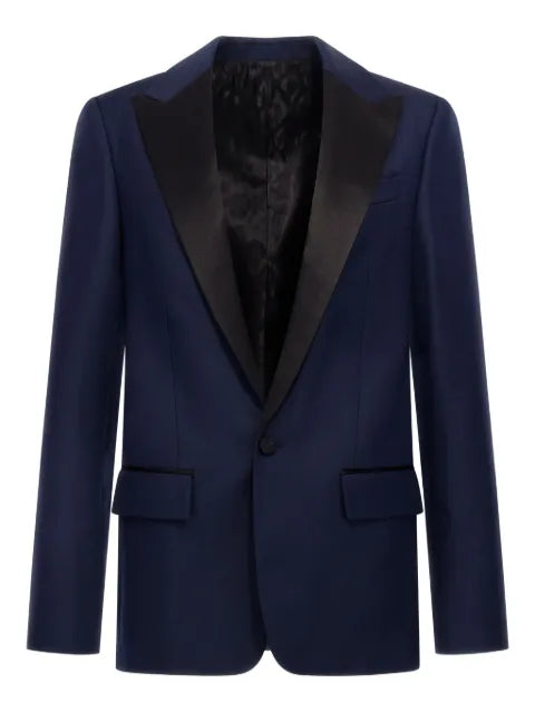 Roberto Cavalli satin-trim blazer