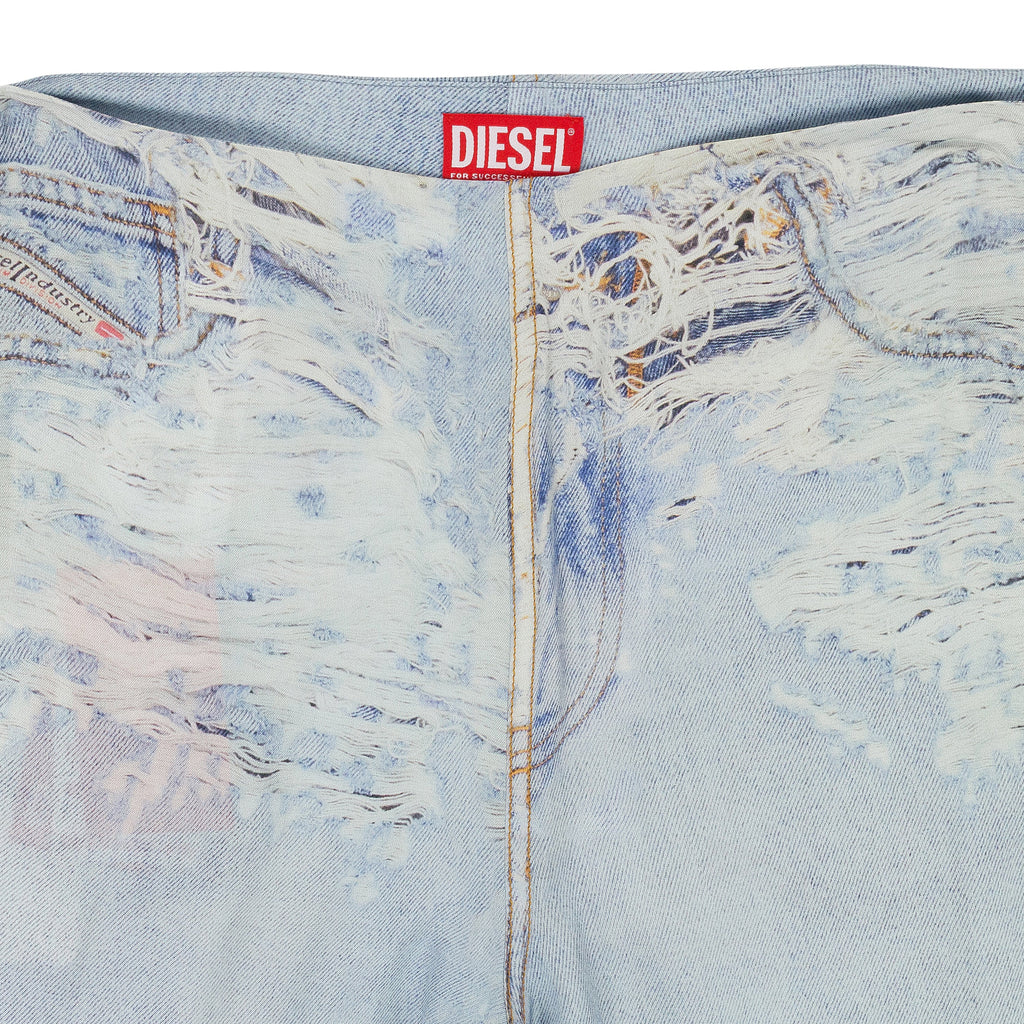 BLUE P-SARKY FLUID PRINTED TROUSERS
