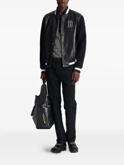 Balmain bomber jacket in leather