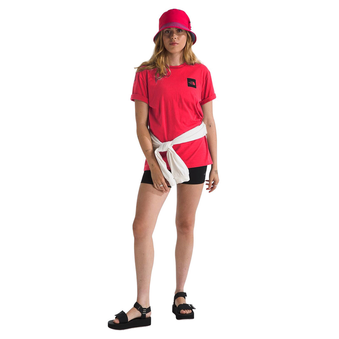 Camiseta Box Hdome Ss Tee para mujer color fucsia