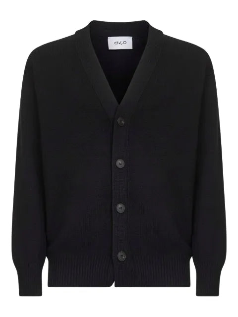 D4.0 V-neck wool cardigan