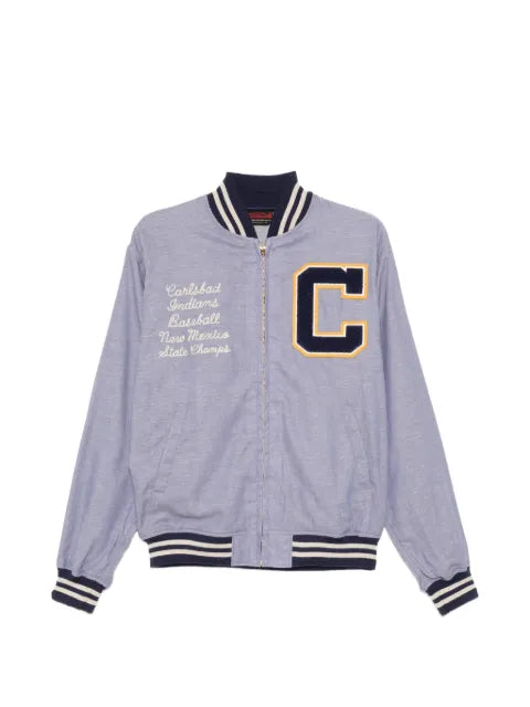 Whitesville letter-patch bomber jacket