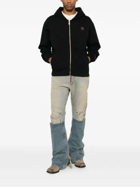 Htc Los Angeles embellished zip-up hoodie