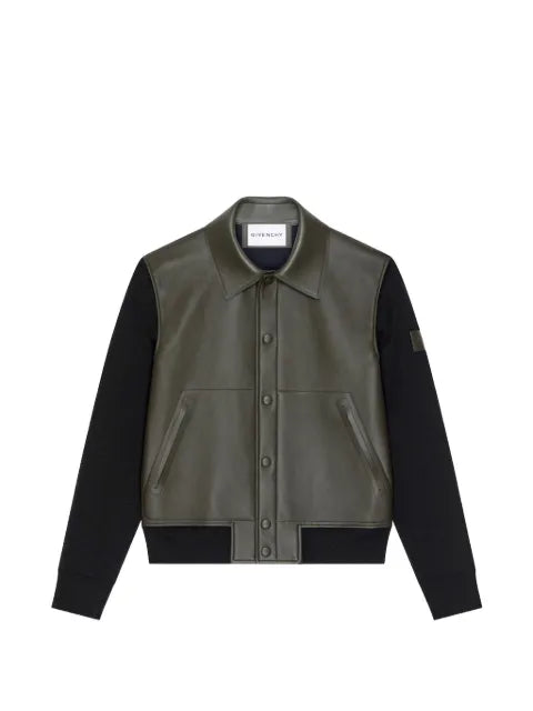 Givenchy mix material blouson with Givenchy Paris patch