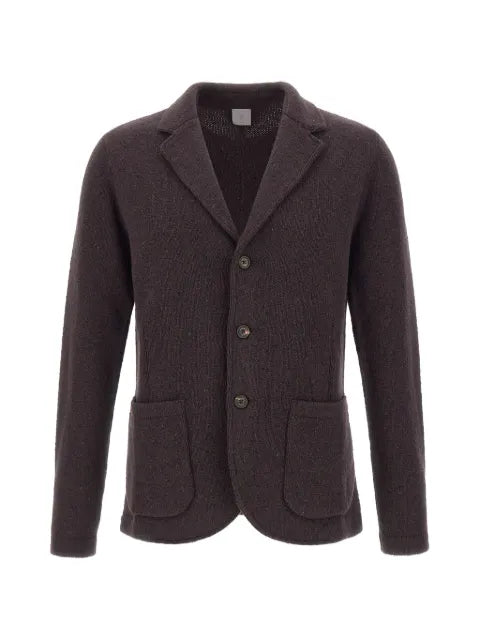 Eleventy knit patch-pocket blazer