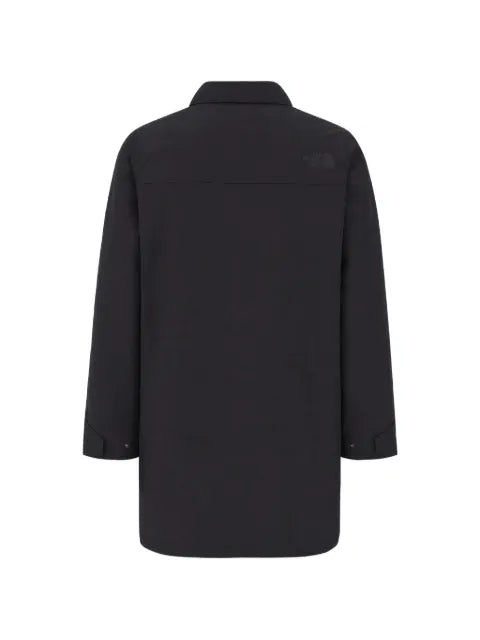 The North Face logo-embroidered concealed-fastening coat