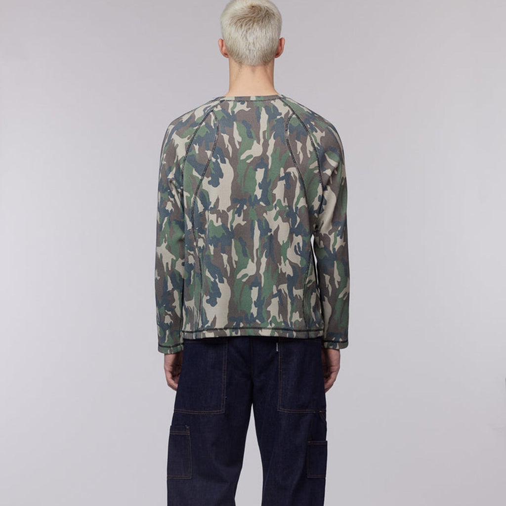 Chet Rock Trek Waffle Top: Green Camouflage