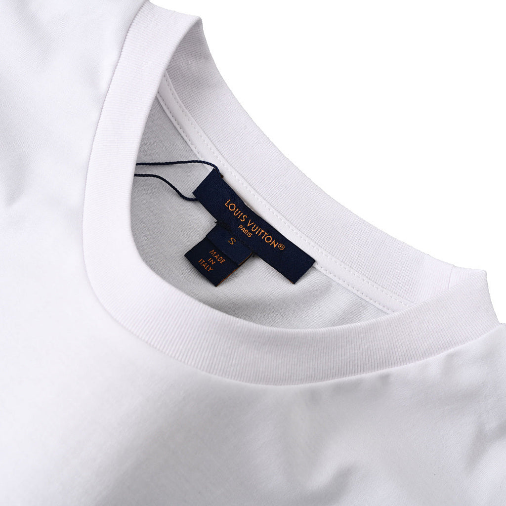 Louis Vuitton Neon Logo Crewneck Short-Sleeve T-Shirt