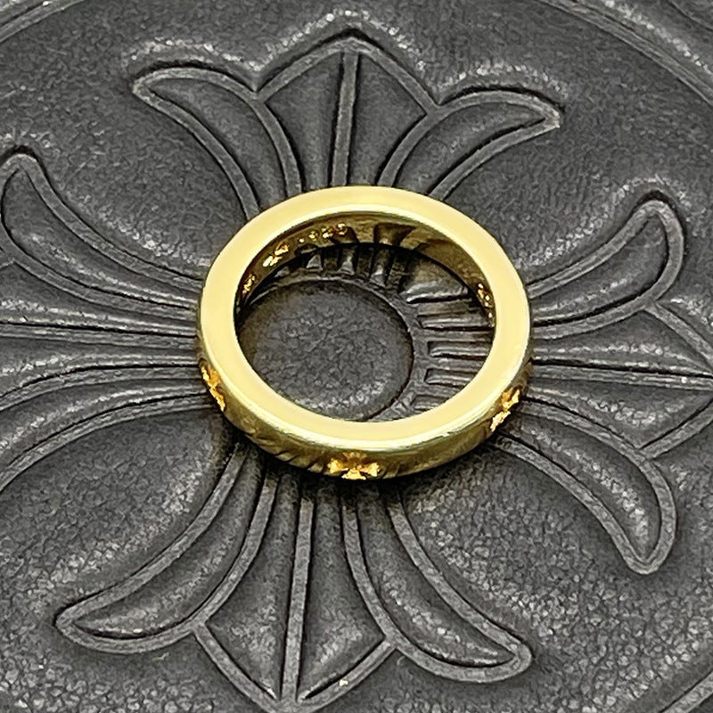 Chrome Heart Ring Golden Cross