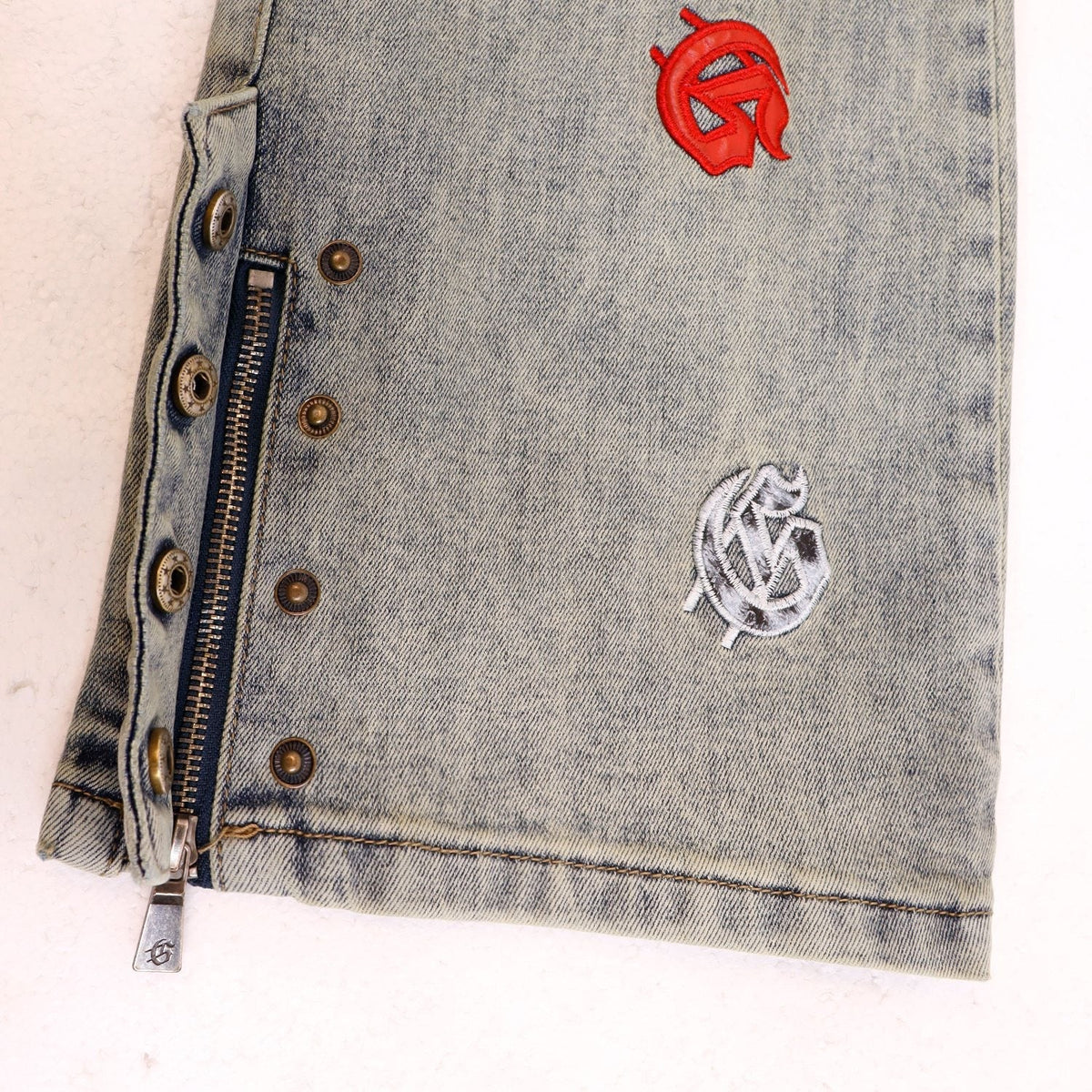 Godspeed Embroidered Flared Jeans