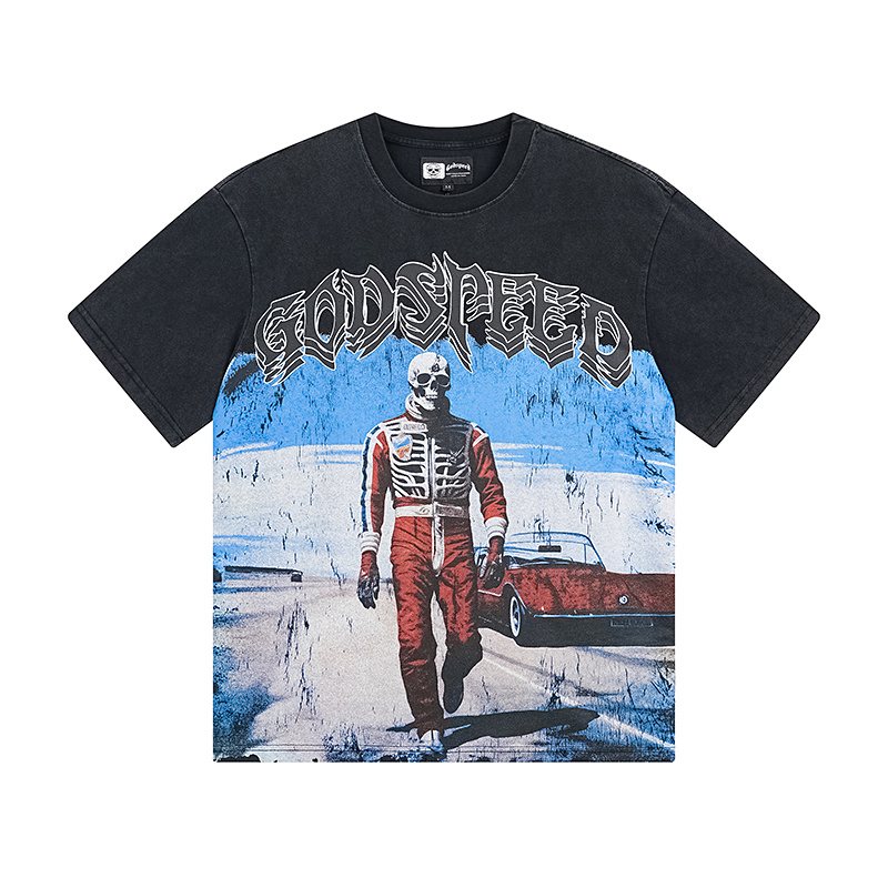 Godspeed Skeleton Racing Graphic T-Shirt