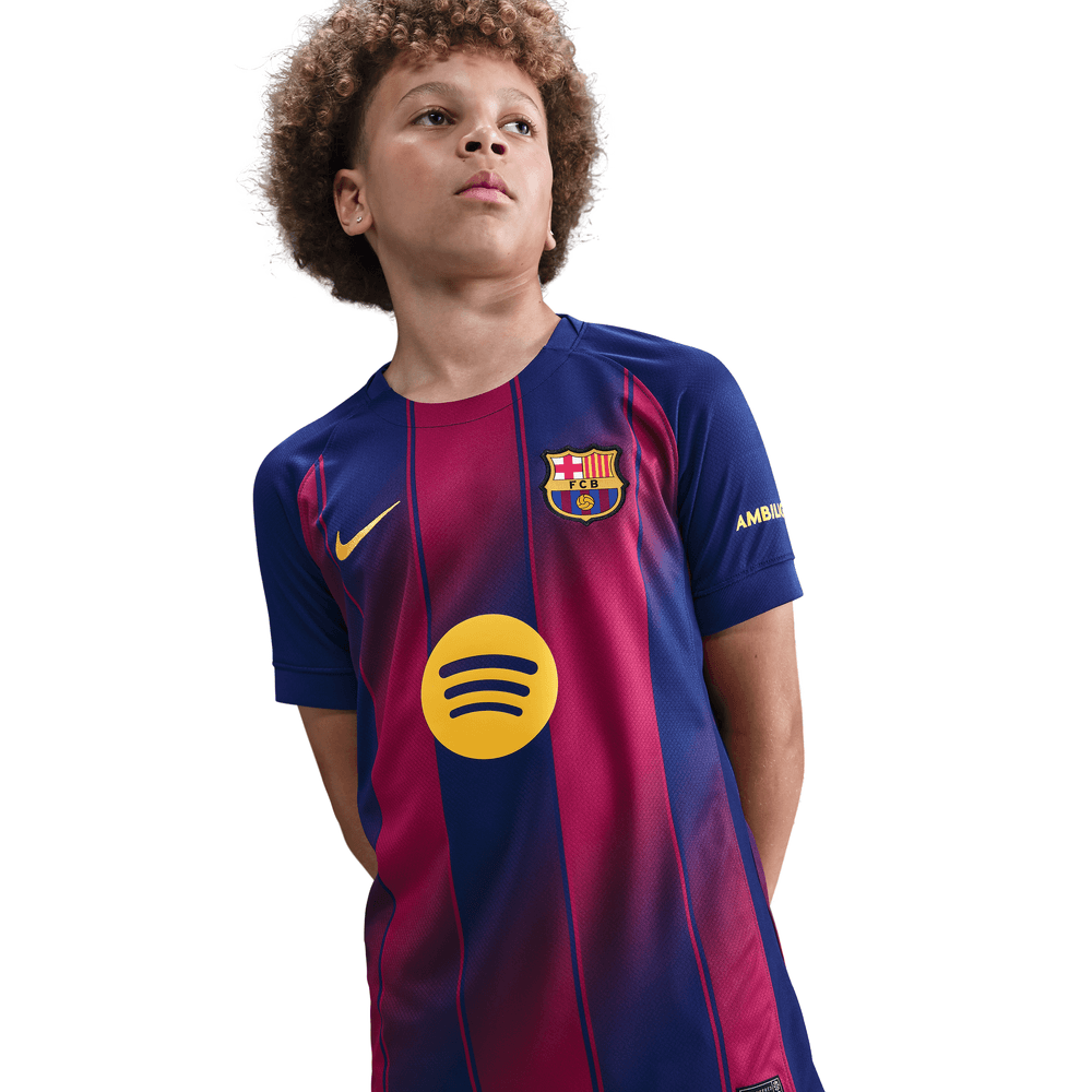 Kids Nike FC Barcelona 2025/26 Stadium Home Jersey
