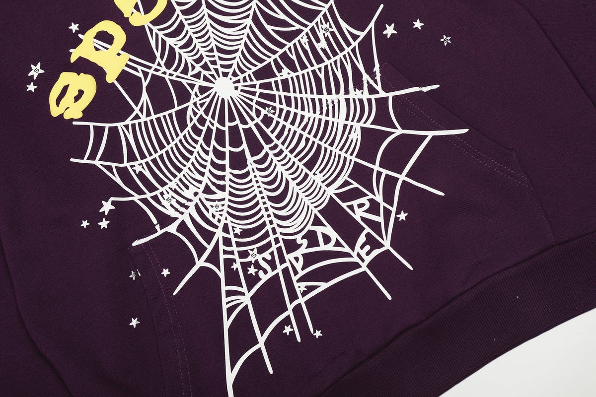 Sp5der Spiderweb Graphic Hoodie & Sweatpants Set