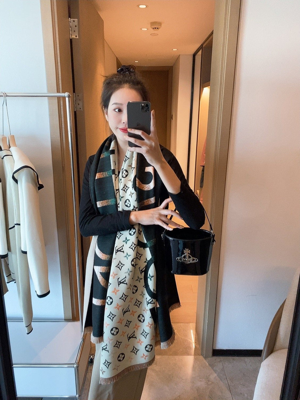 Louis Vuitton Monogram Cashmere Long Scarf