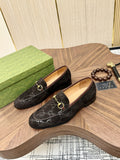 Gucci Men's Horsebit Monogram Loafers