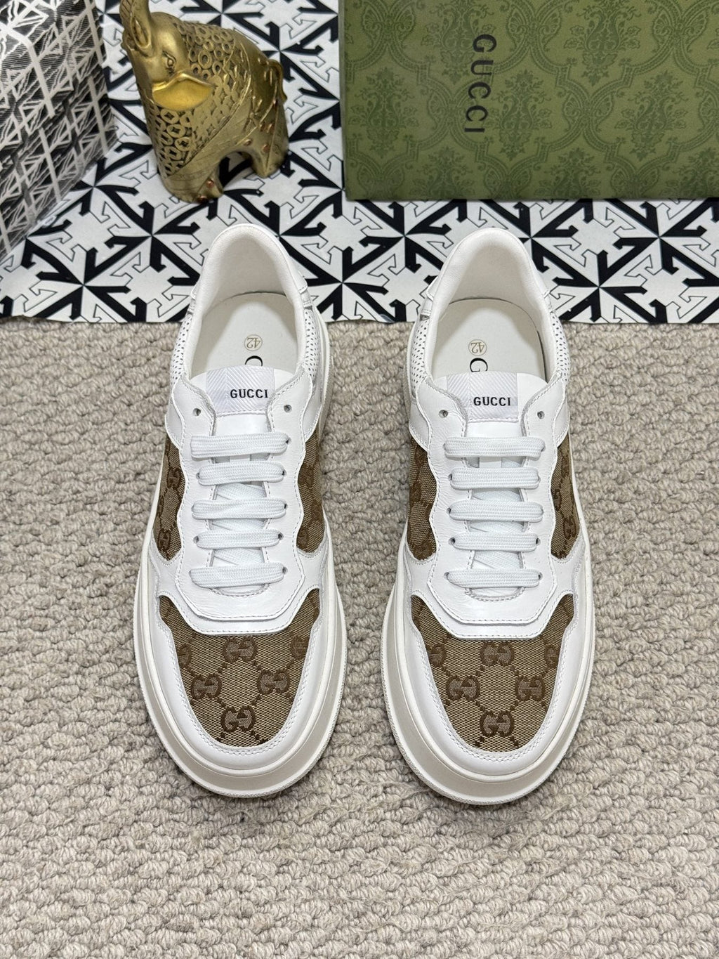 Gucci Patterned Low-Top Sneakers - Contrast Trim