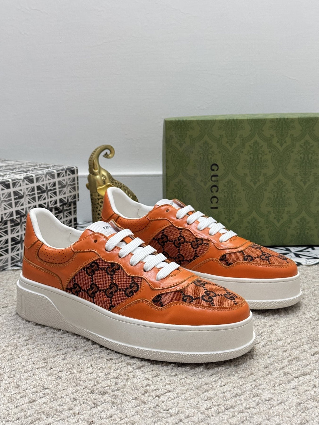 Gucci Patterned Low-Top Sneakers - Contrast Trim