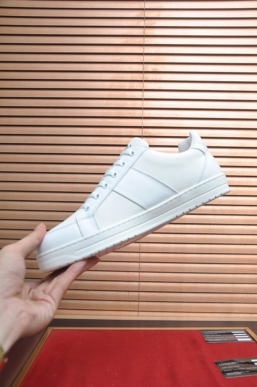 Prada Low-Top Leather Sneakers