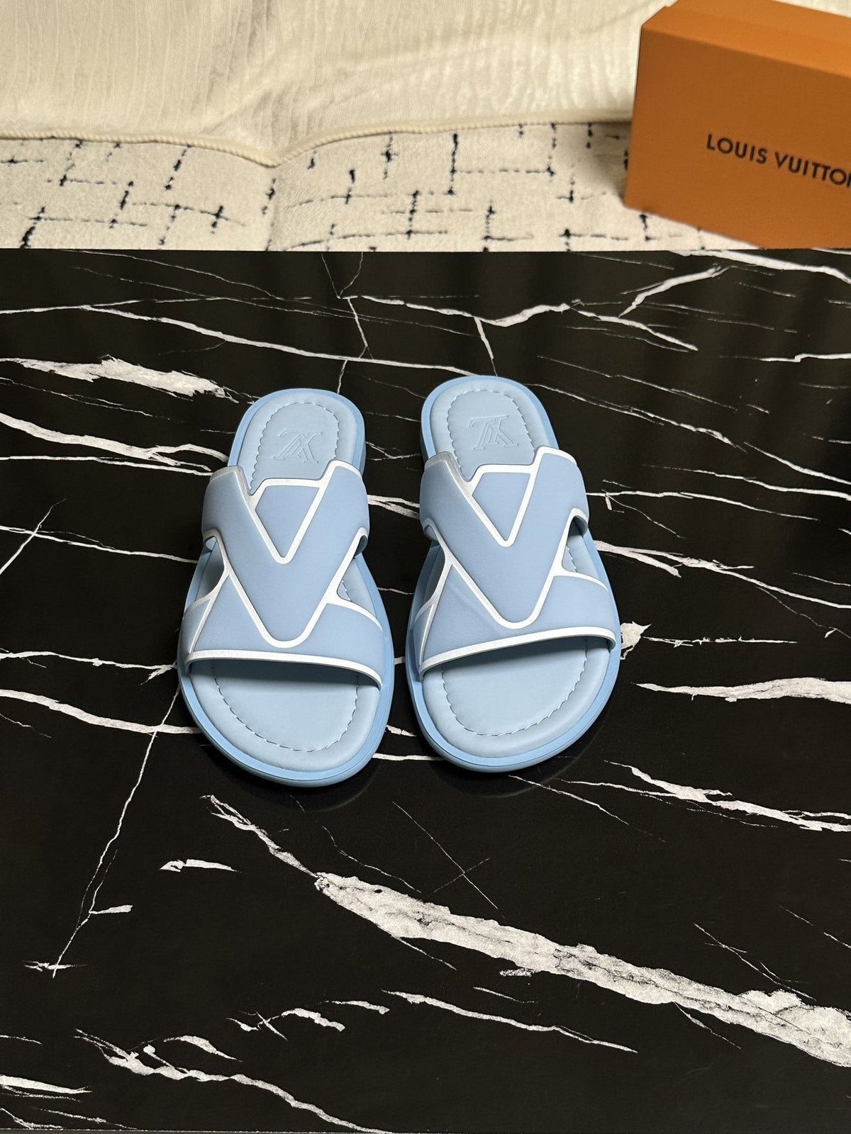 Louis Vuitton Men's V-Detail Slide Sandals